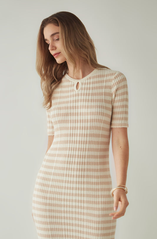 Vestido Caña Beige