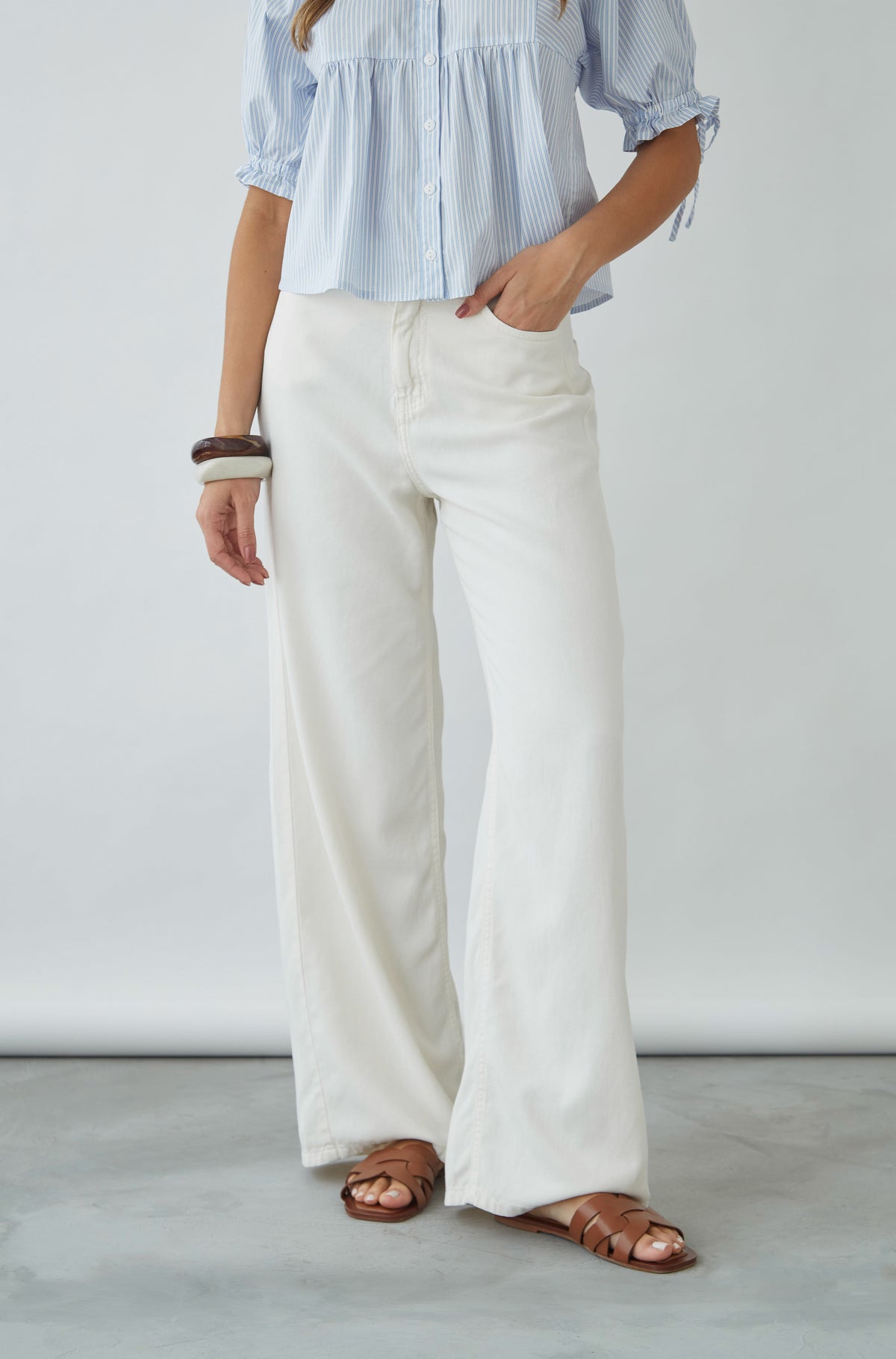 Pantalon Martina Drill Crema