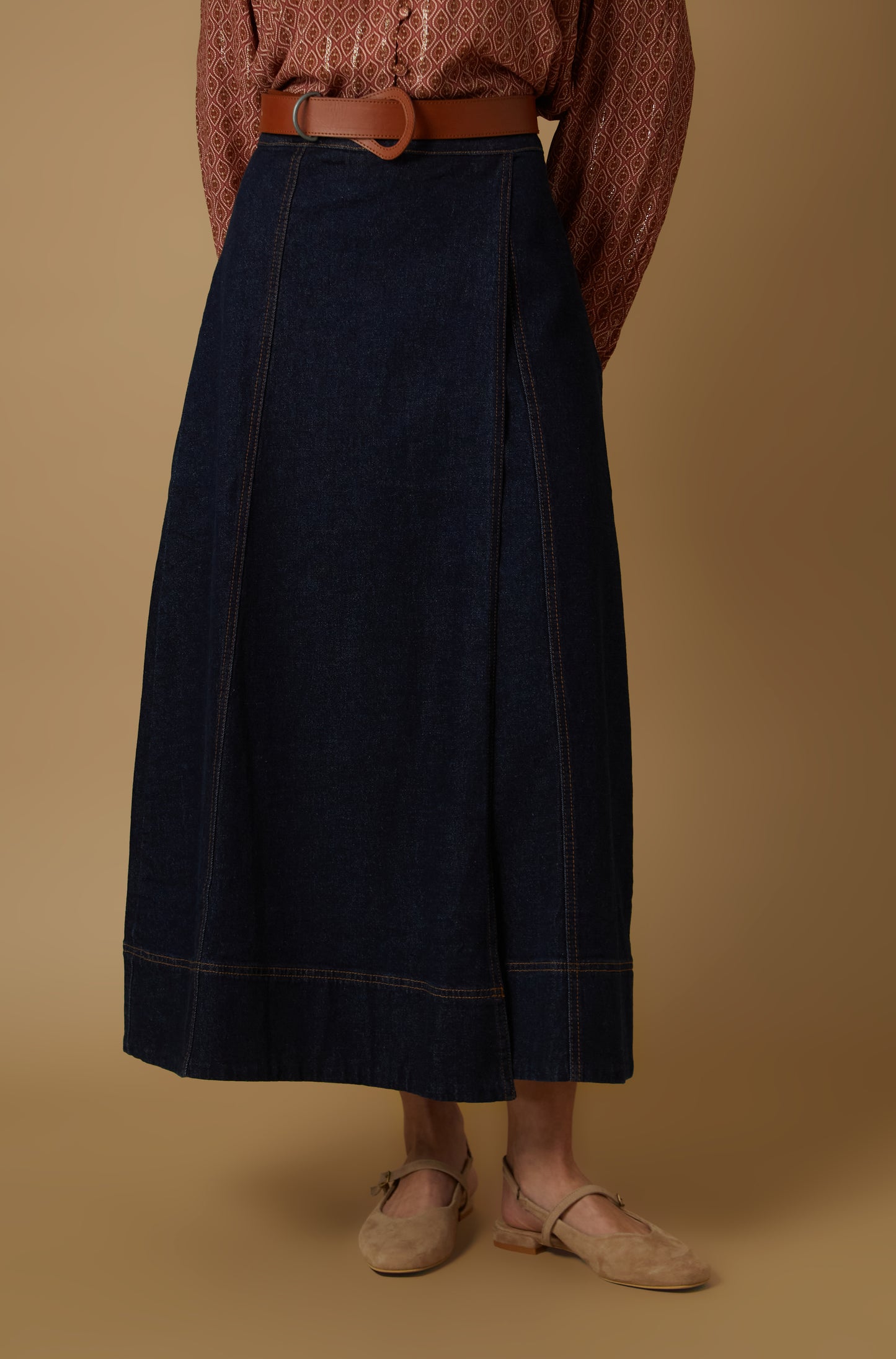 Falda Row Azul