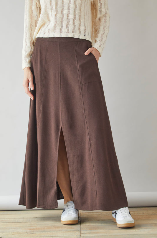 Falda Elodie Marron