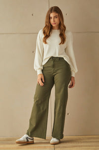 Pantalon Macadamia Verde