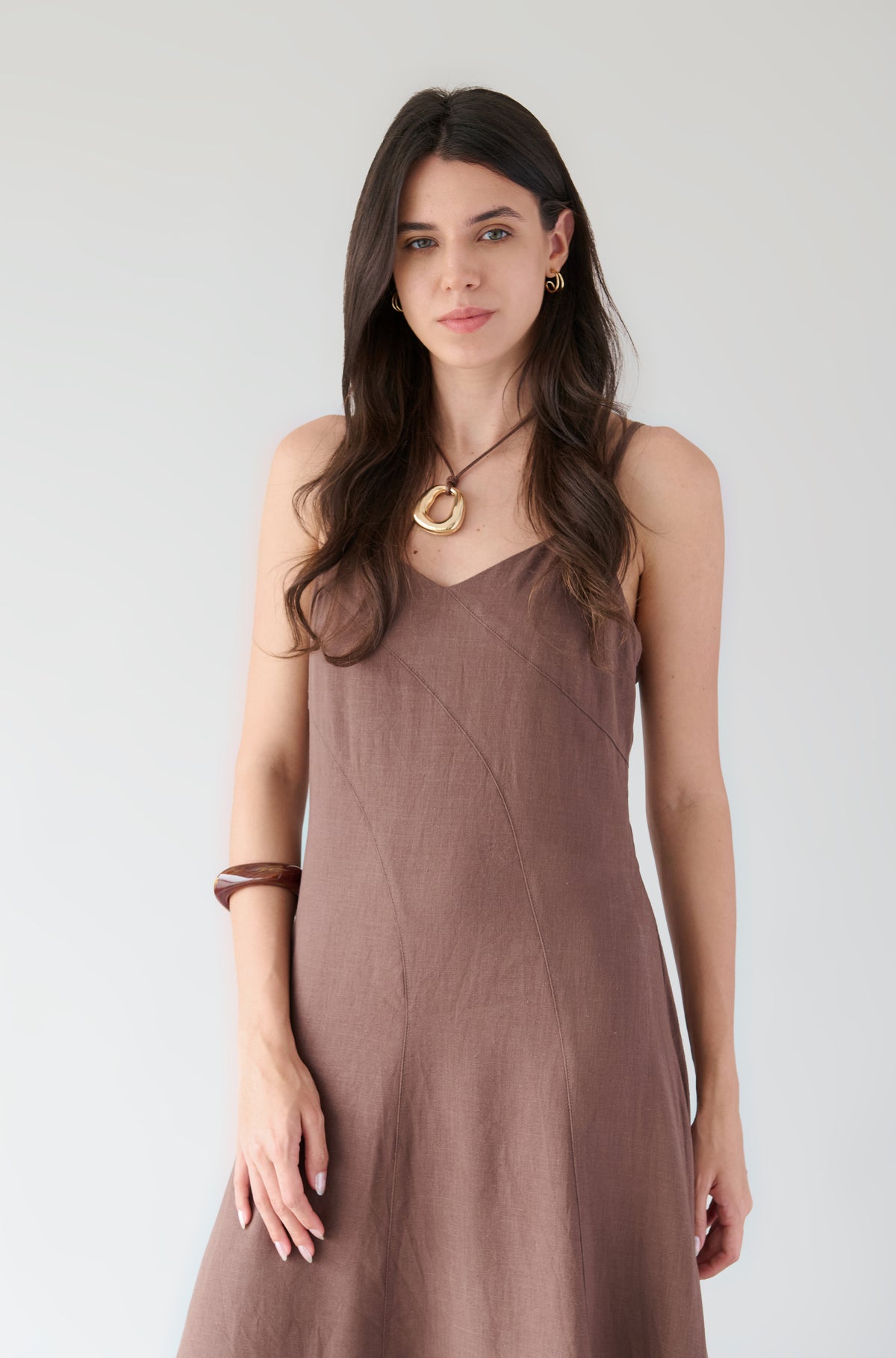 Vestido Acacia Marron