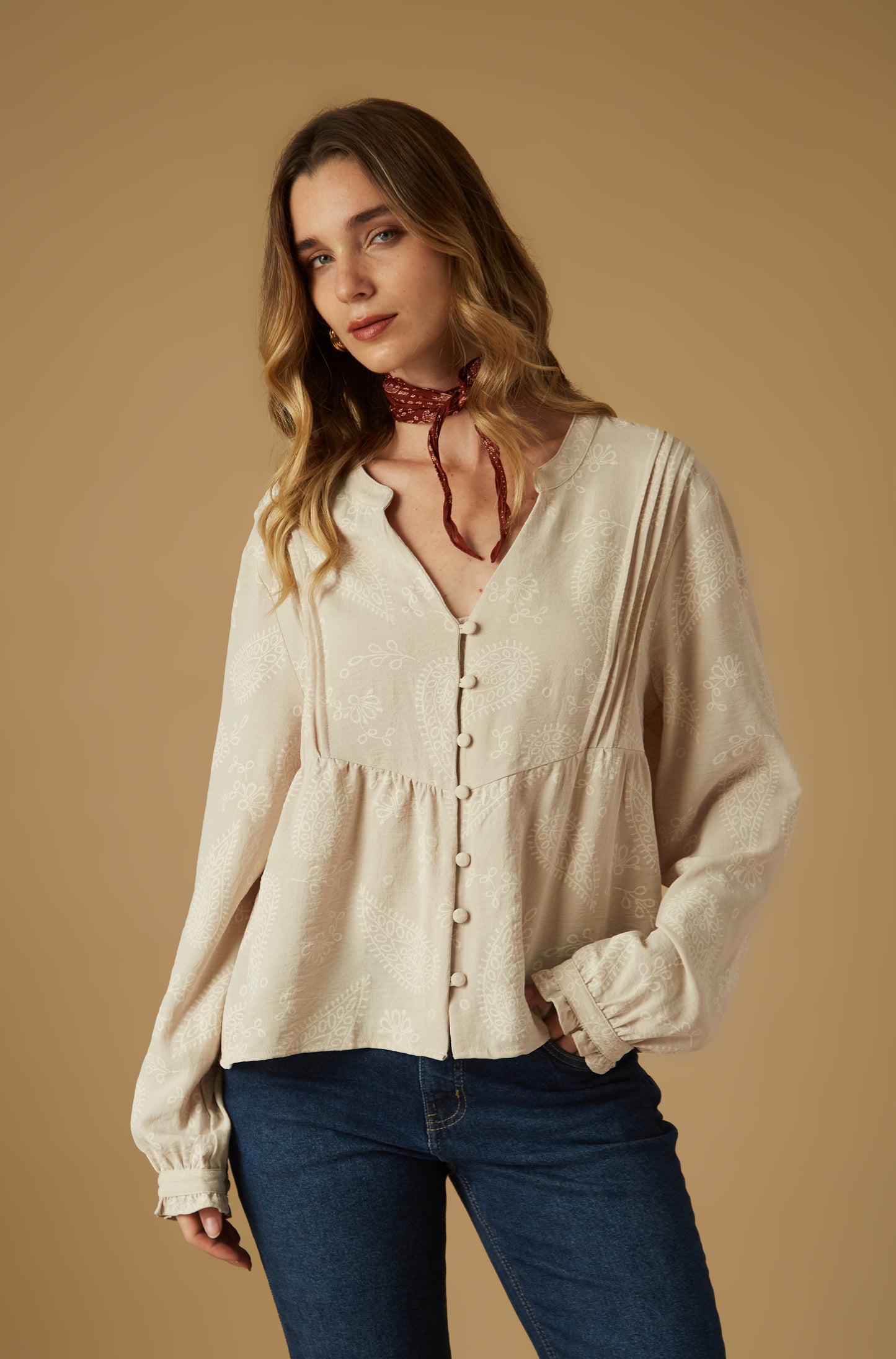 Blusa Roadline Beige