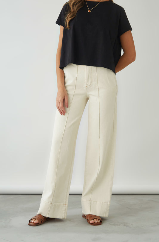 Pantalon Viento Crema
