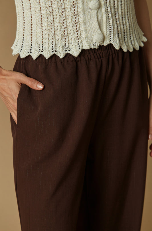 Pantalon Isabella Marron