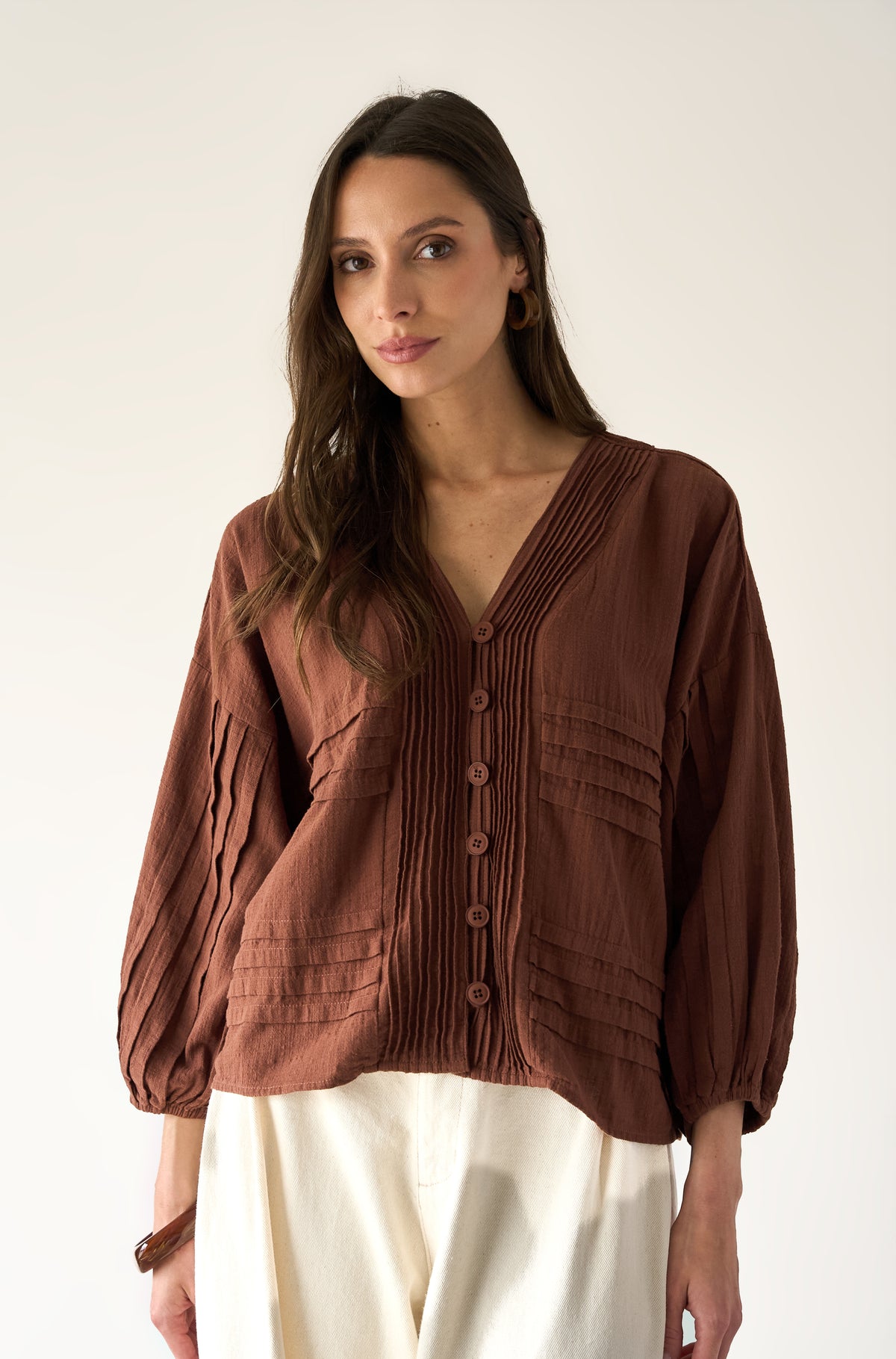 Blusa Mykonos Marron