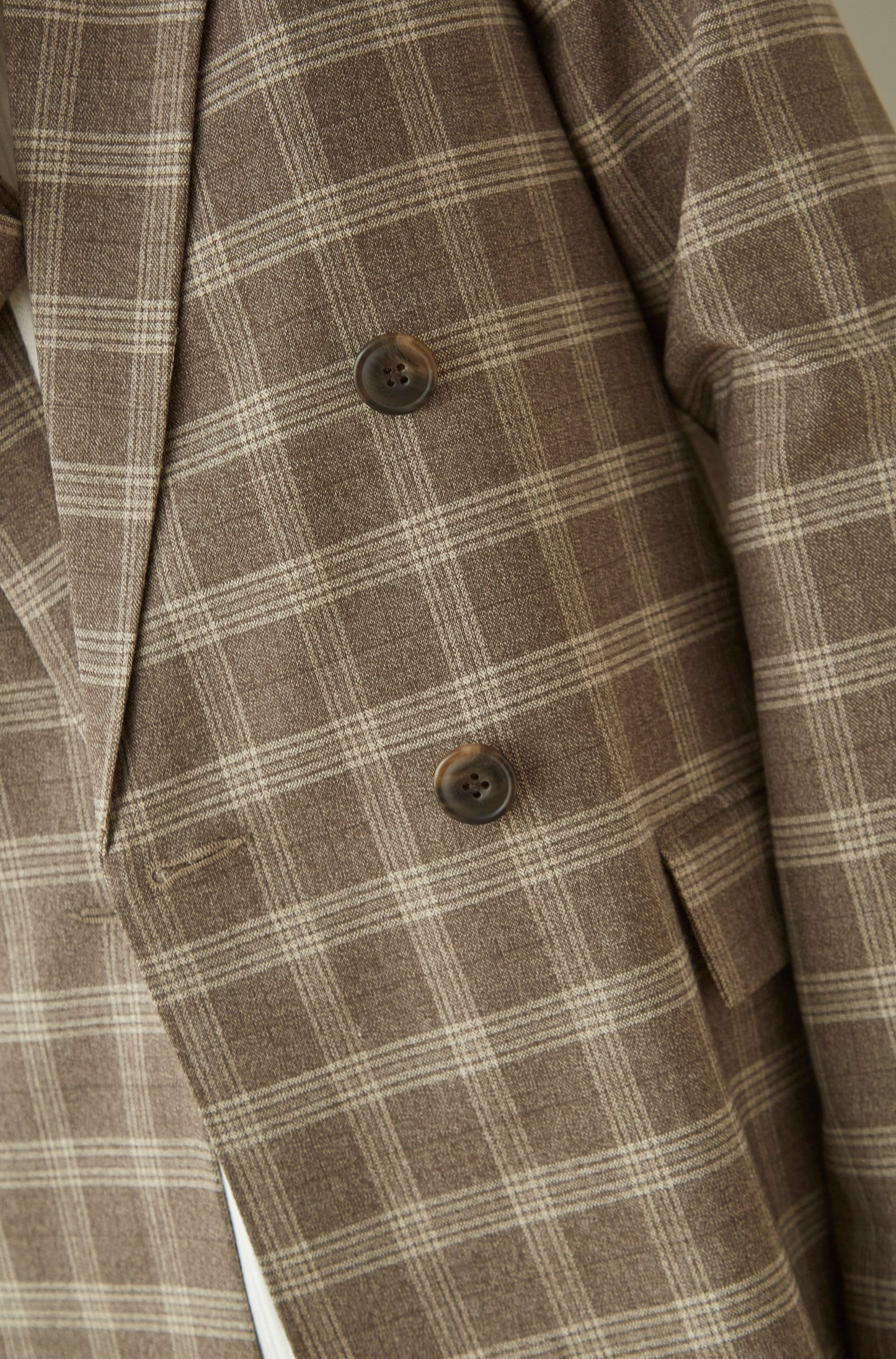 Blazer Bovary Marron Cuadros Grandes