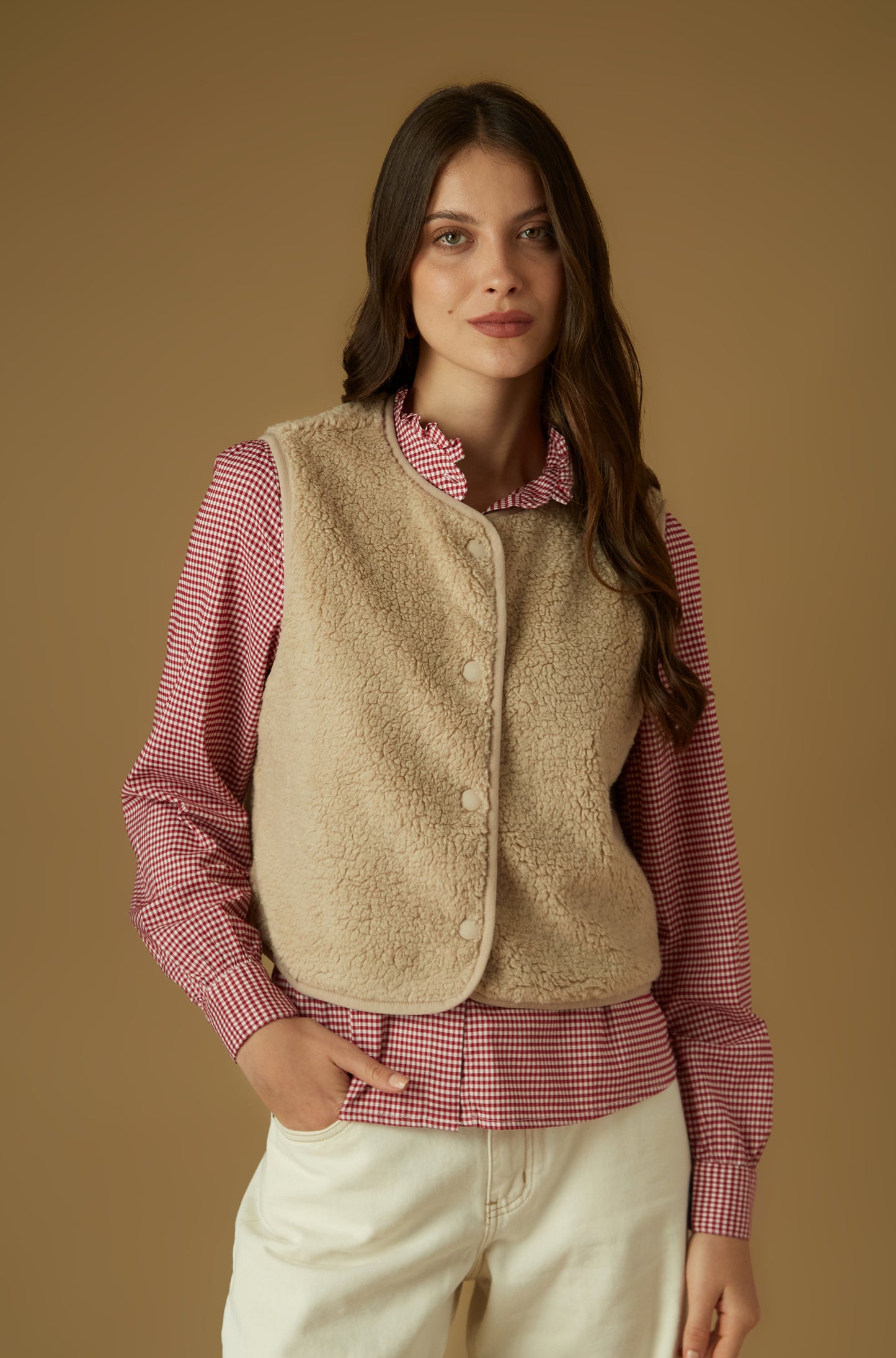 Chaleco Juana Beige