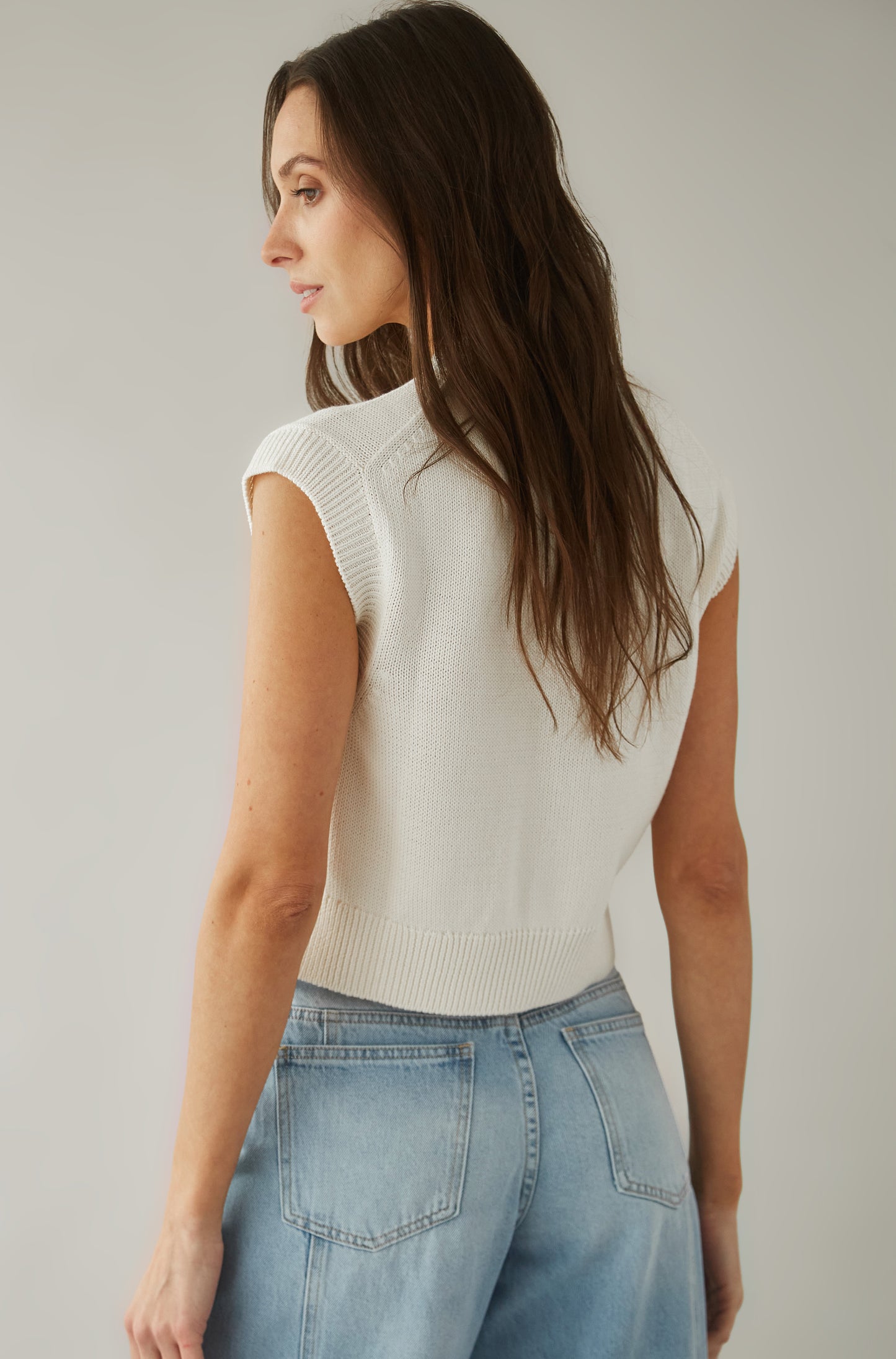Chaleco Dot Off White