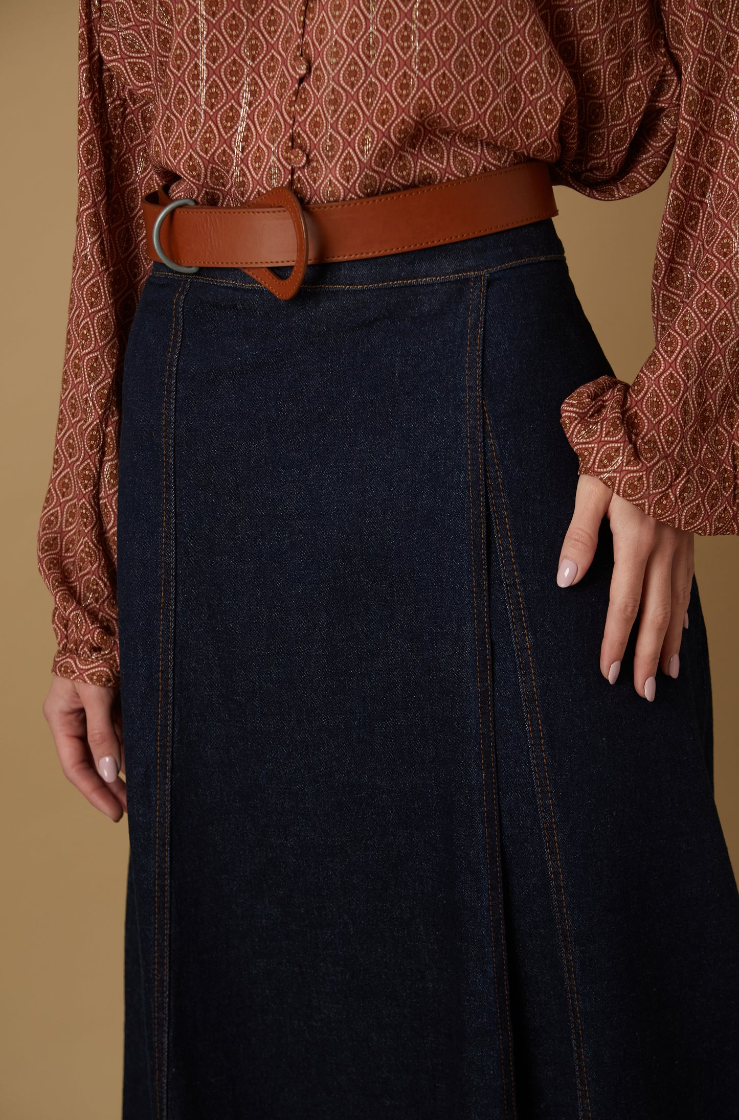 Falda Row Azul