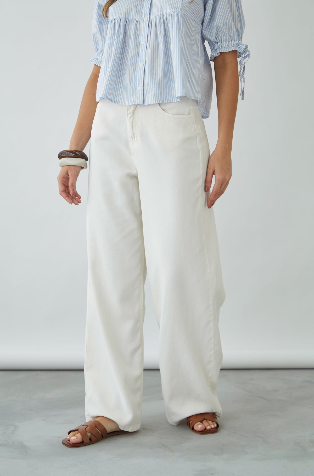 Pantalon Martina Drill Crema