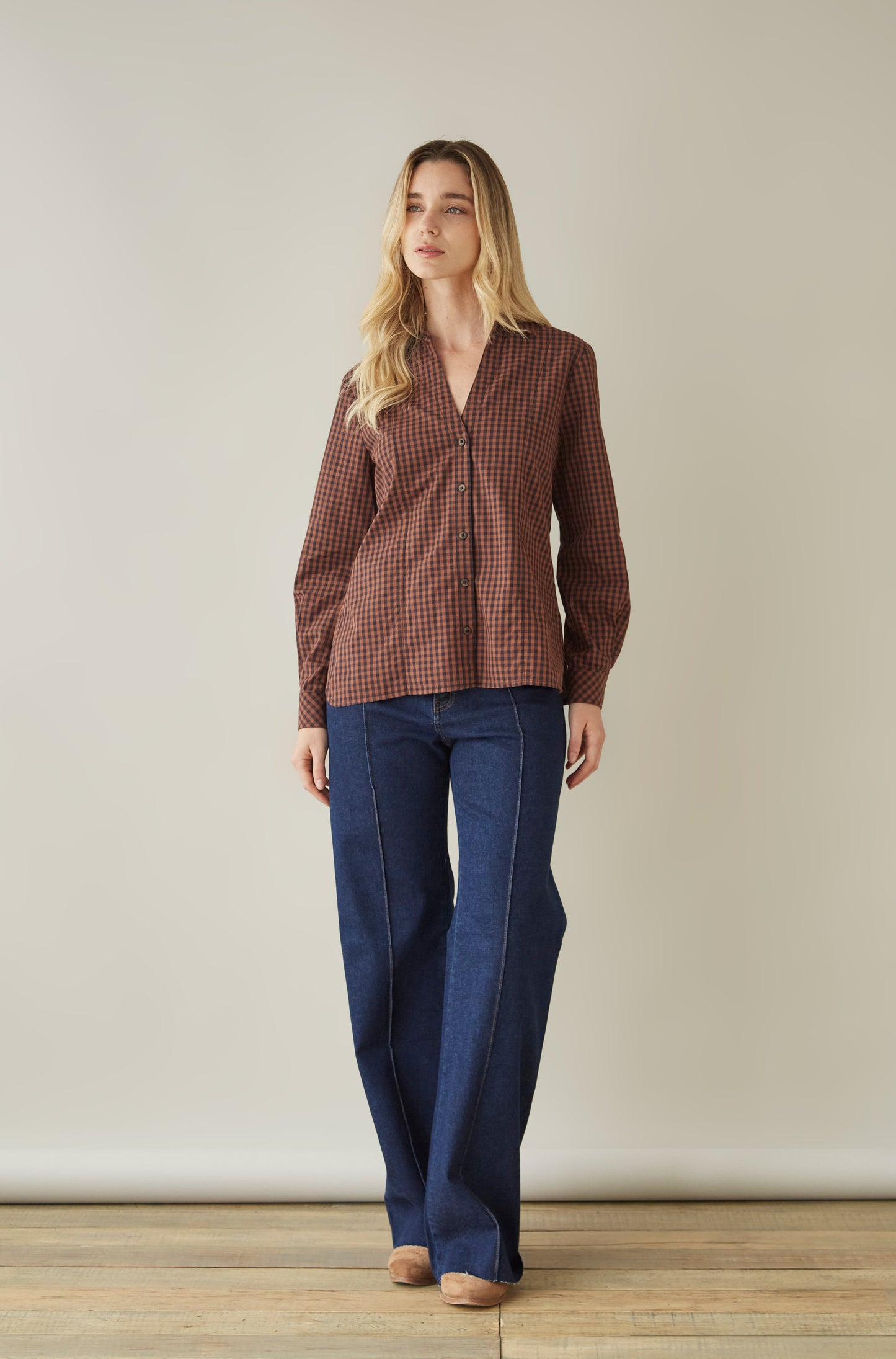 Blusa Cabo Cuadros Grandes