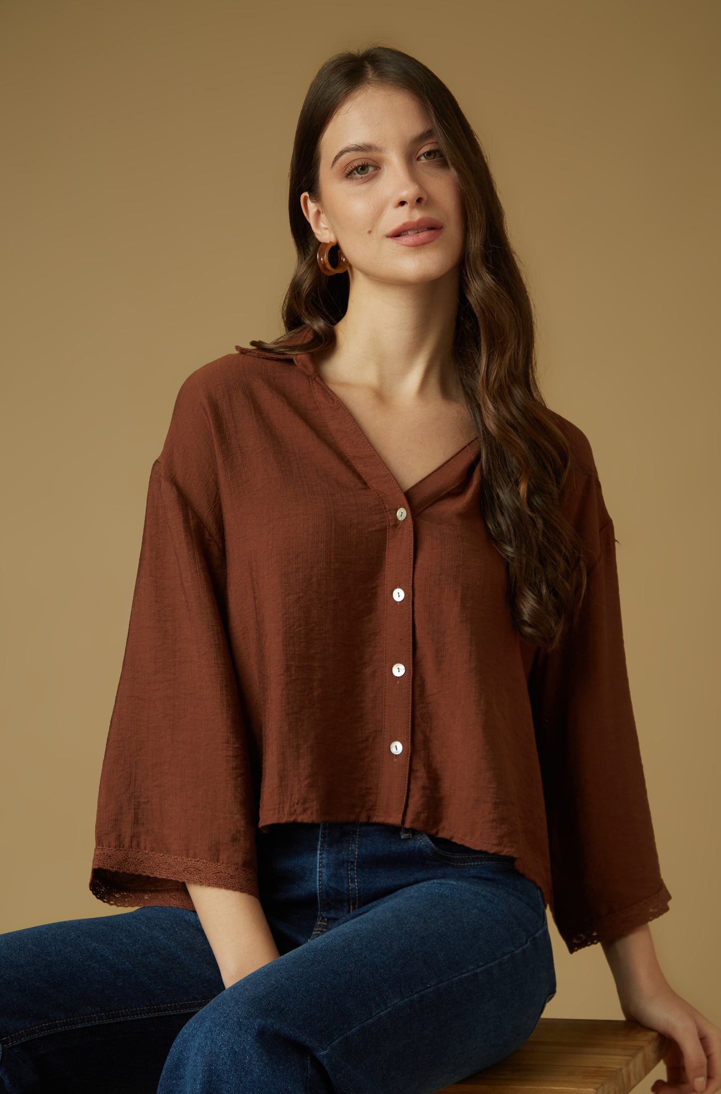 Blusa Amberley Marron