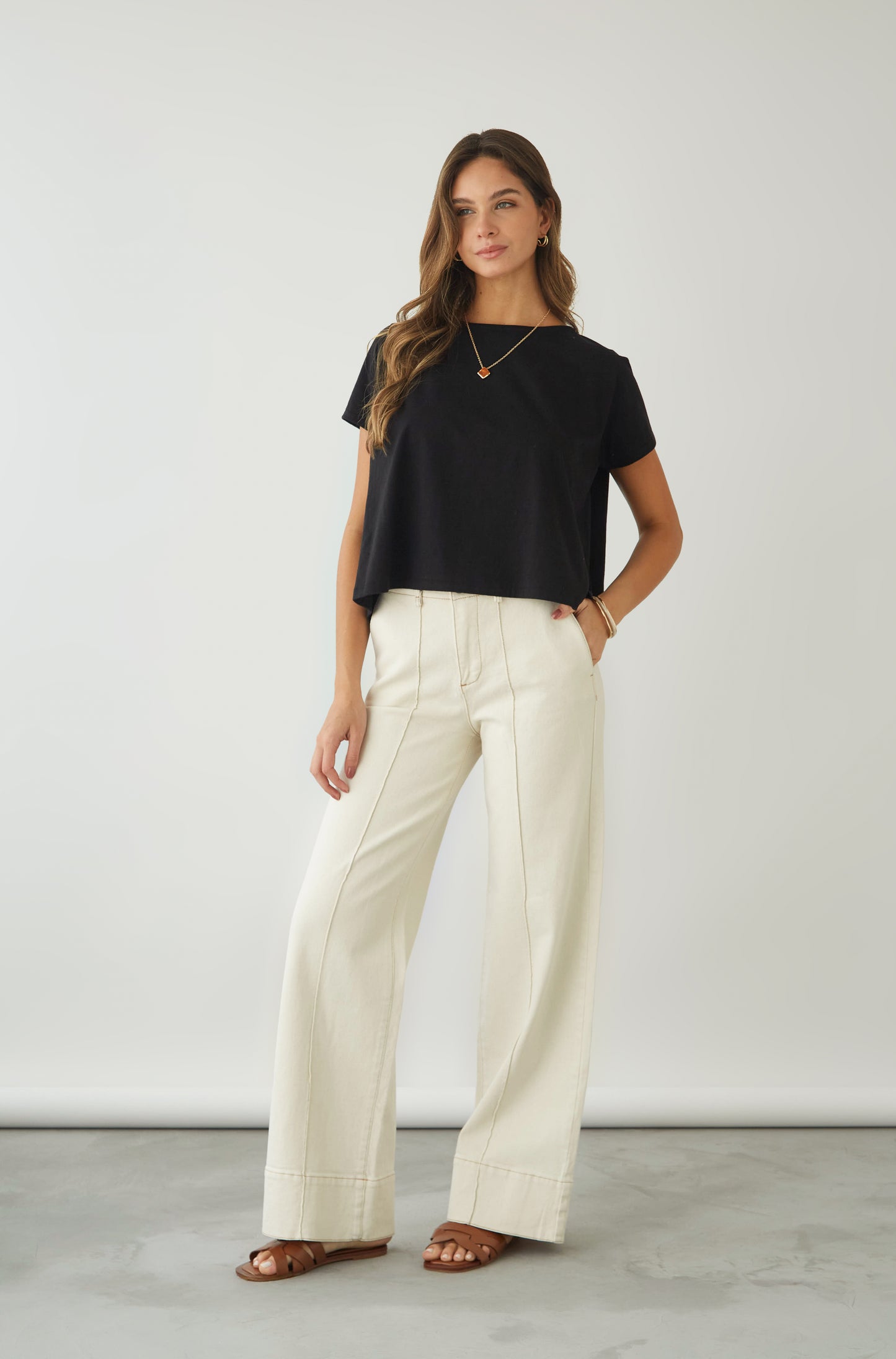Pantalon Viento Crema