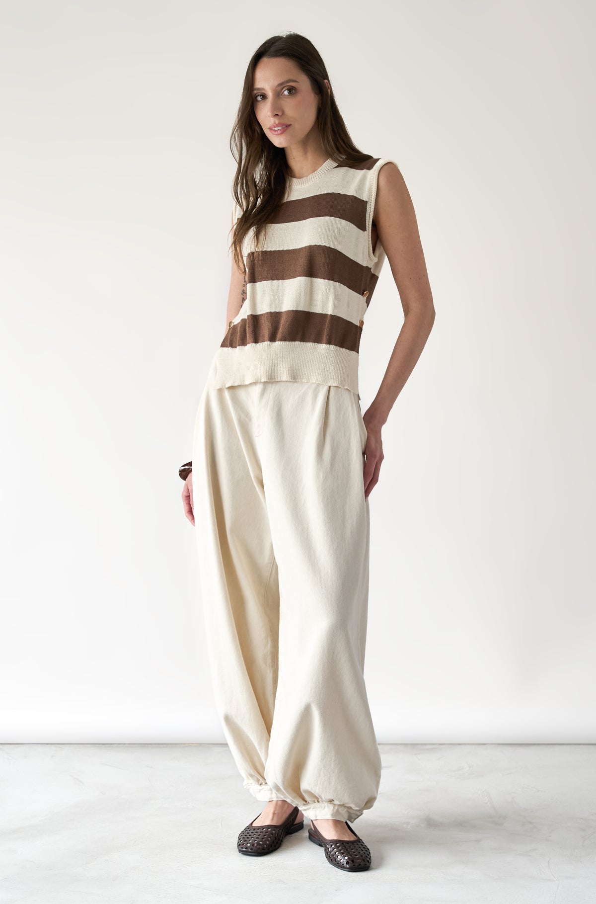 Chaleco Zara Marron