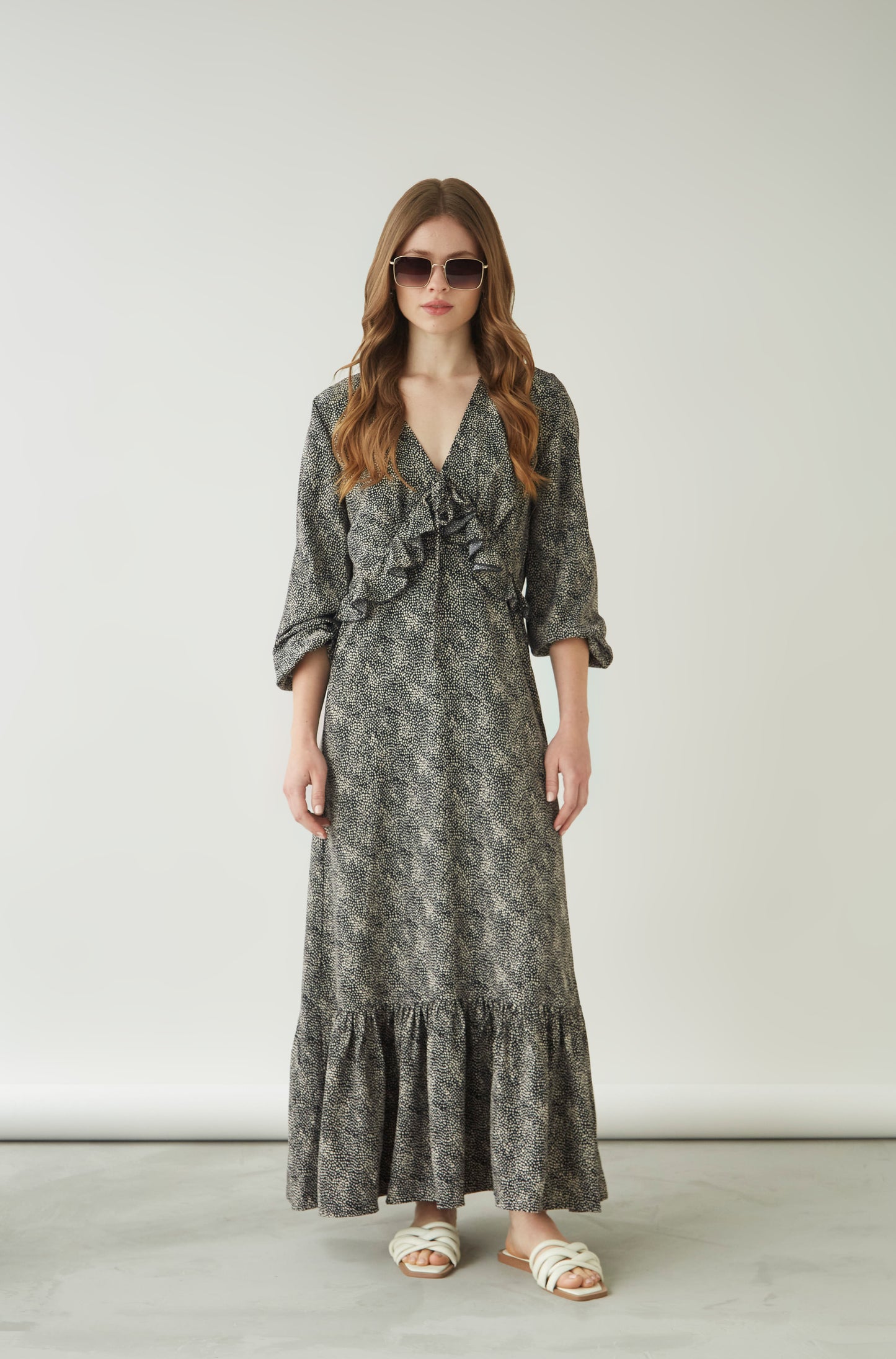 Vestido Windsor Negro Dots