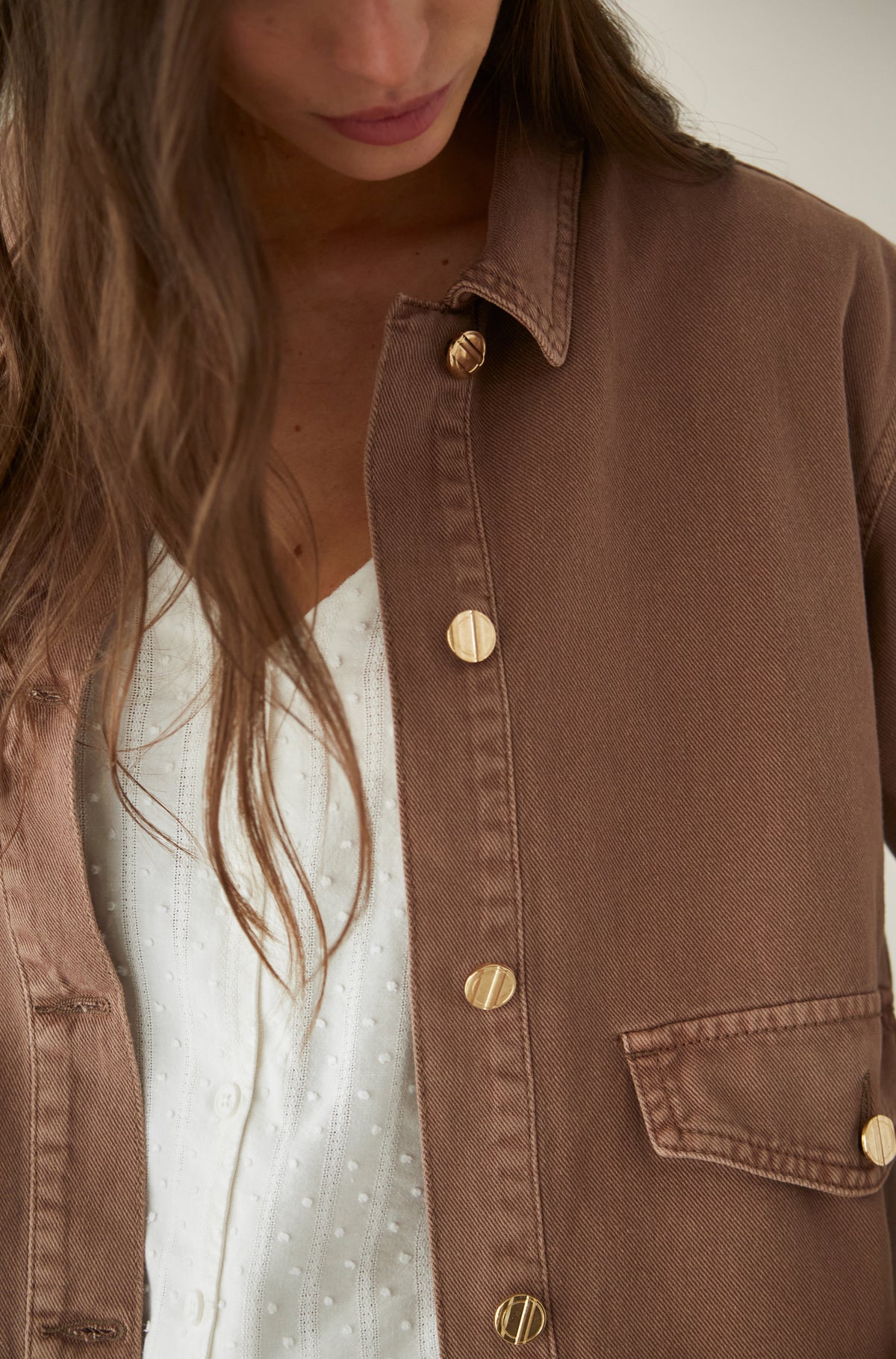 Casaca Melina Marron — fotografía 3 del producto.