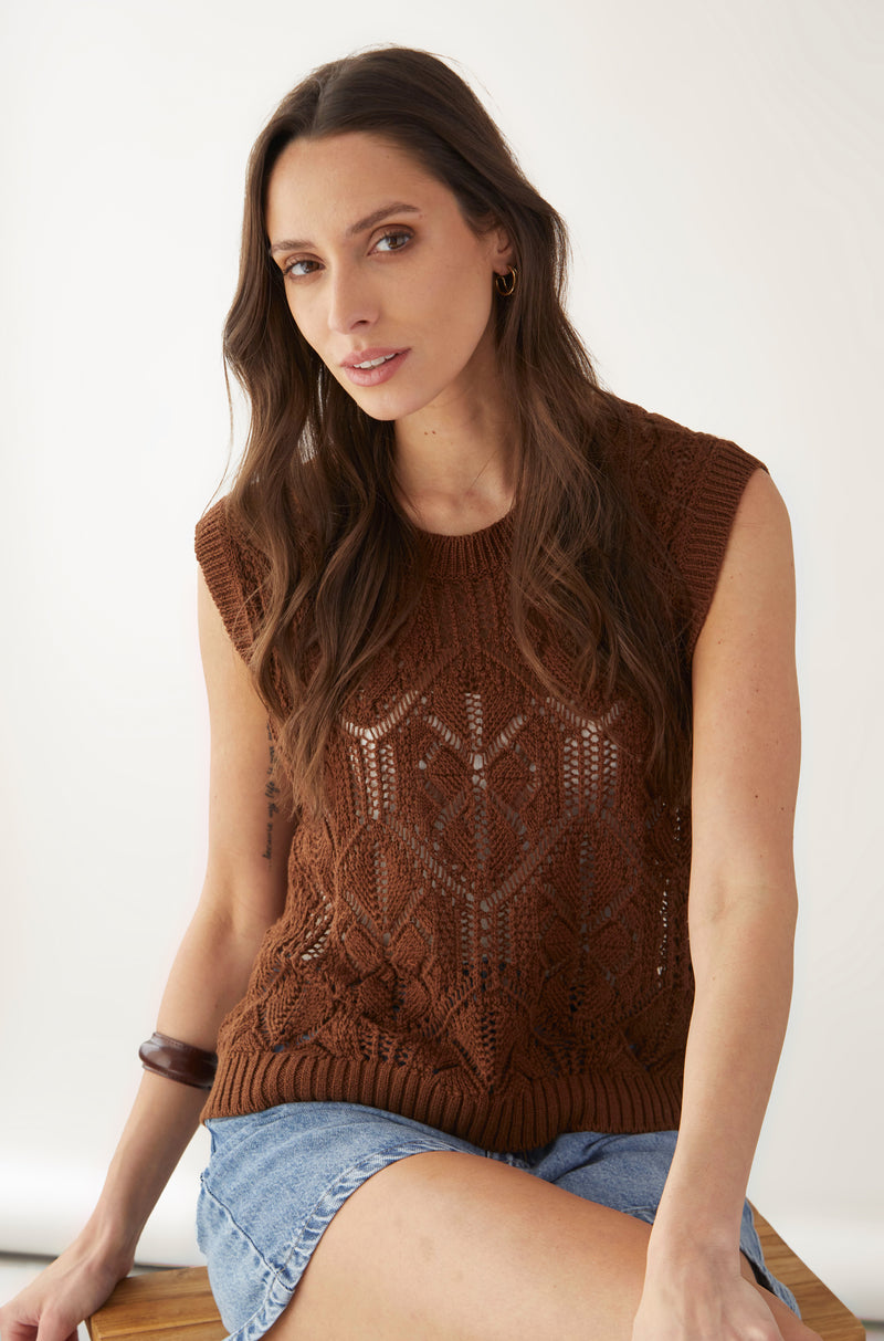 Chaleco Aitana Marron