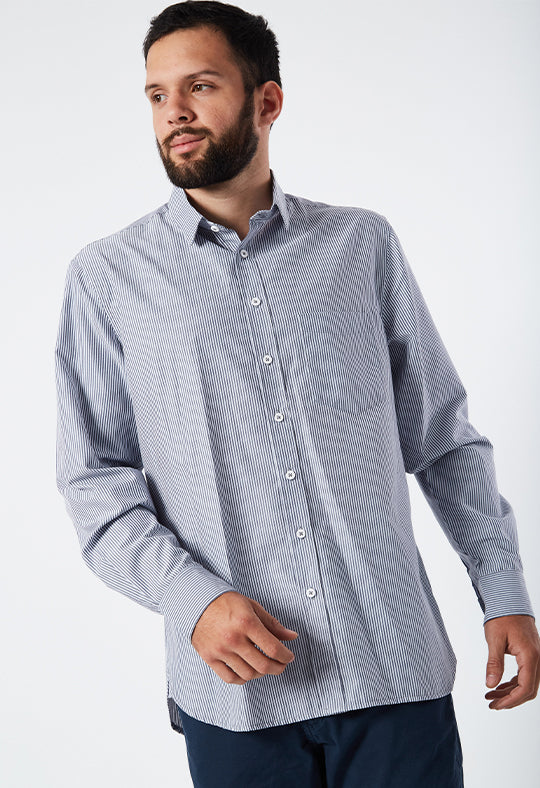 Camisa Valencia Rayas Gris